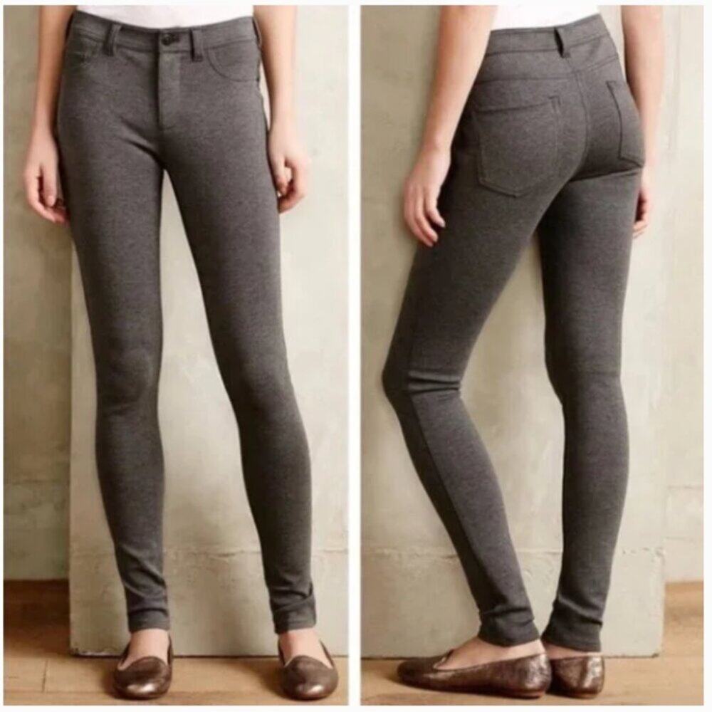 Anthropologie | Pilcro Serif Ponte Leggings in Heather Gray Size 32P